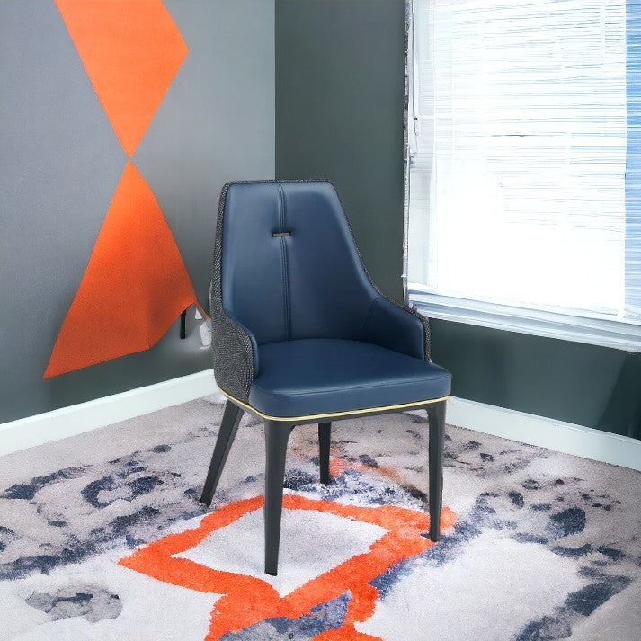 Modern Dark Blue Dining Chair MWCH105