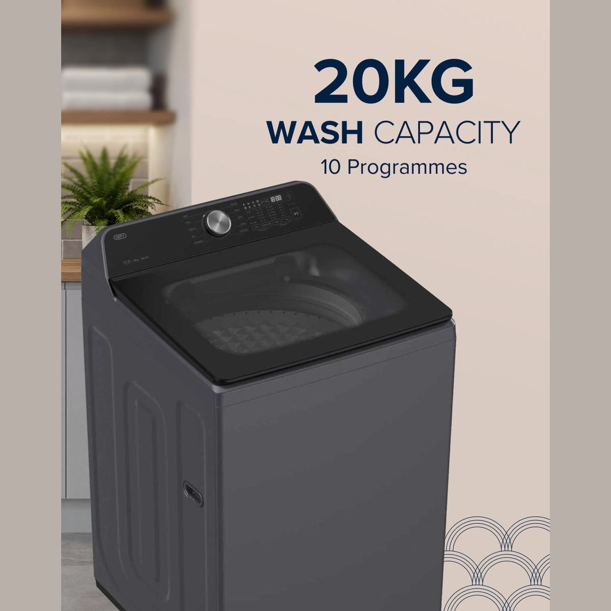 Defy DTL200 20Kg Top Loader Washing Machine Grey