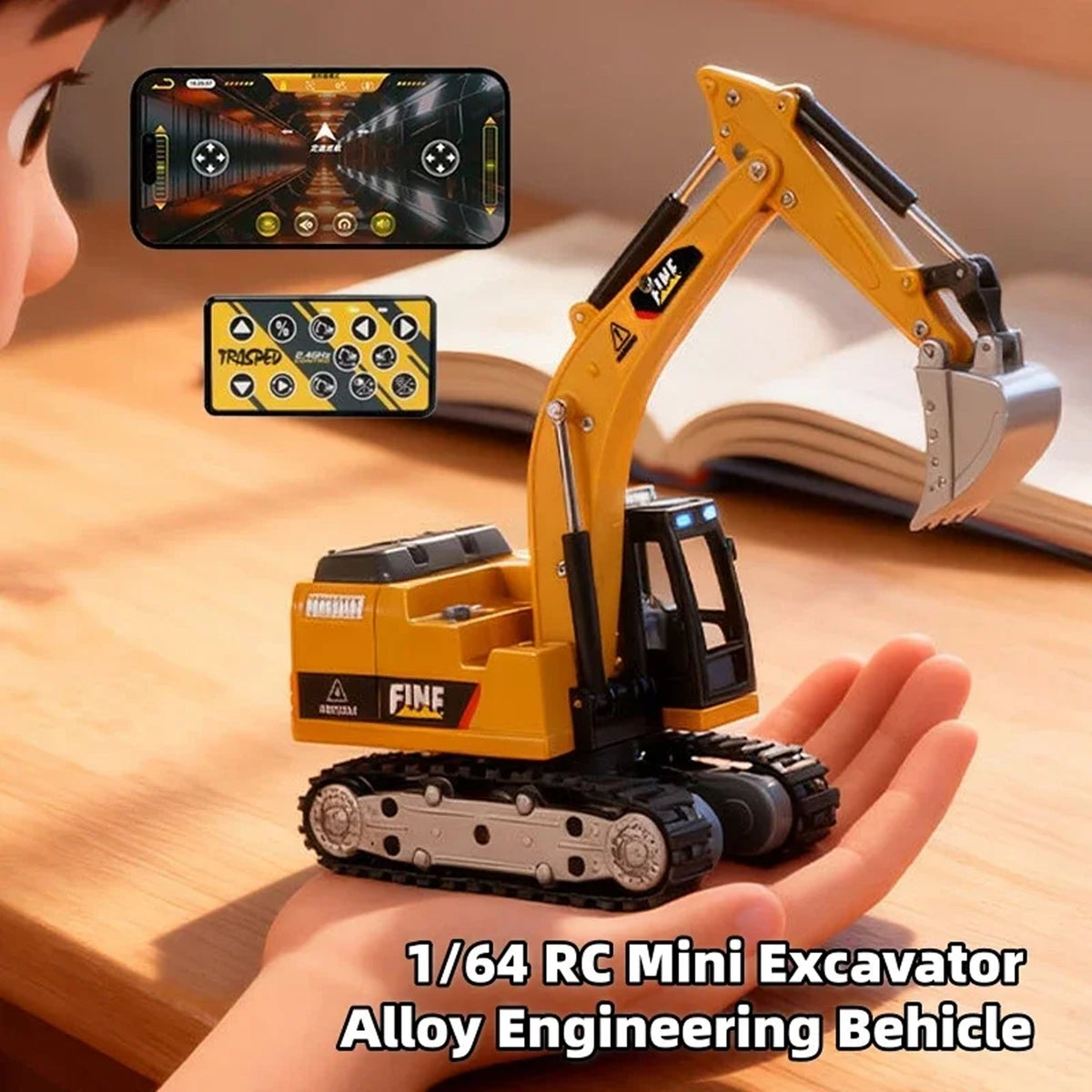 RC Mini Excavator Orange