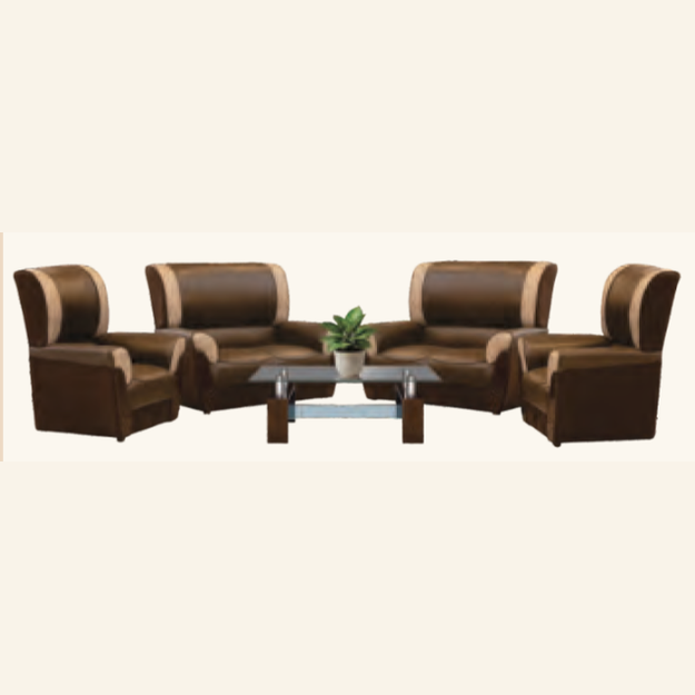 Vermont 4 Piece Lounge Suite brown and tan