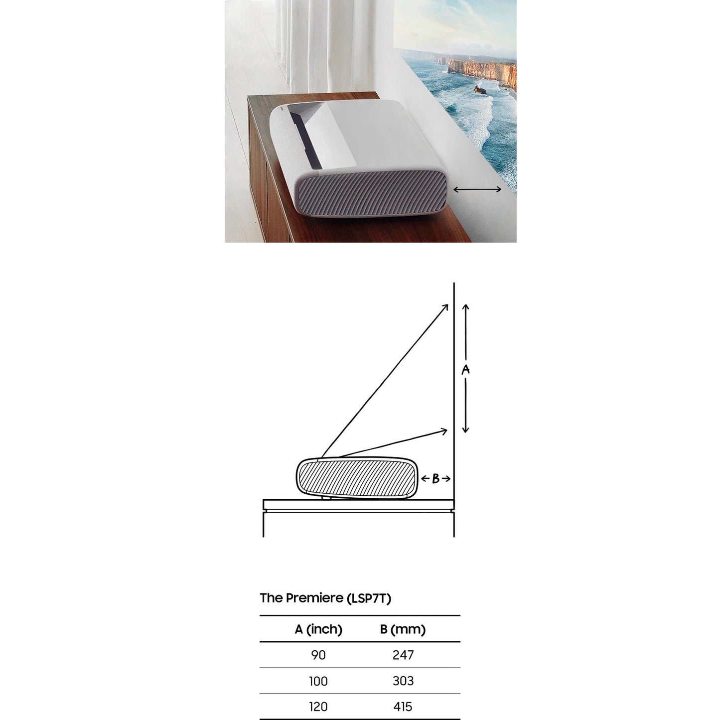SAMSUNG 130" THE PREMIERE LSP9T 4K SMART TRIPLE LASER PROJECTOR