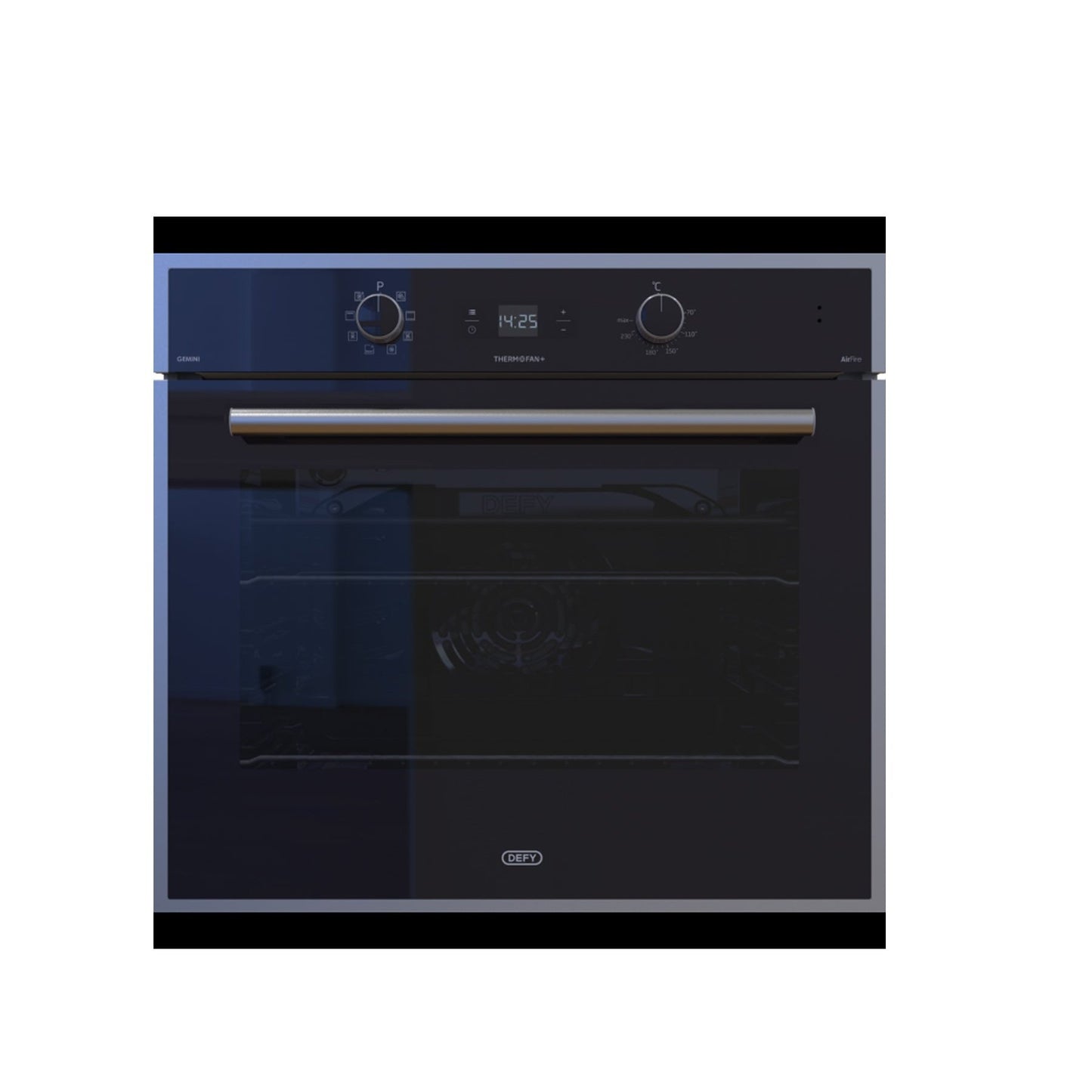 Defy 70cm Gemini Thermofan+ Eye-Level Oven - Black