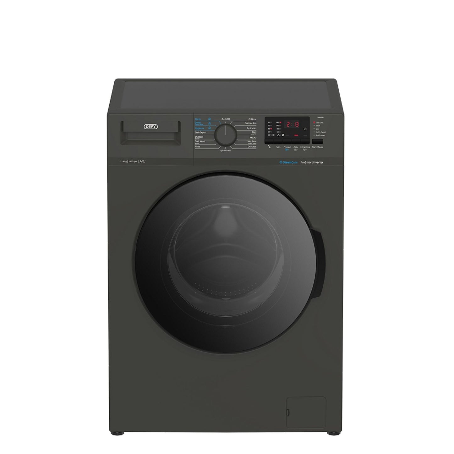 Defy 9KG Front Loader Washing Machine - Manhattan Grey