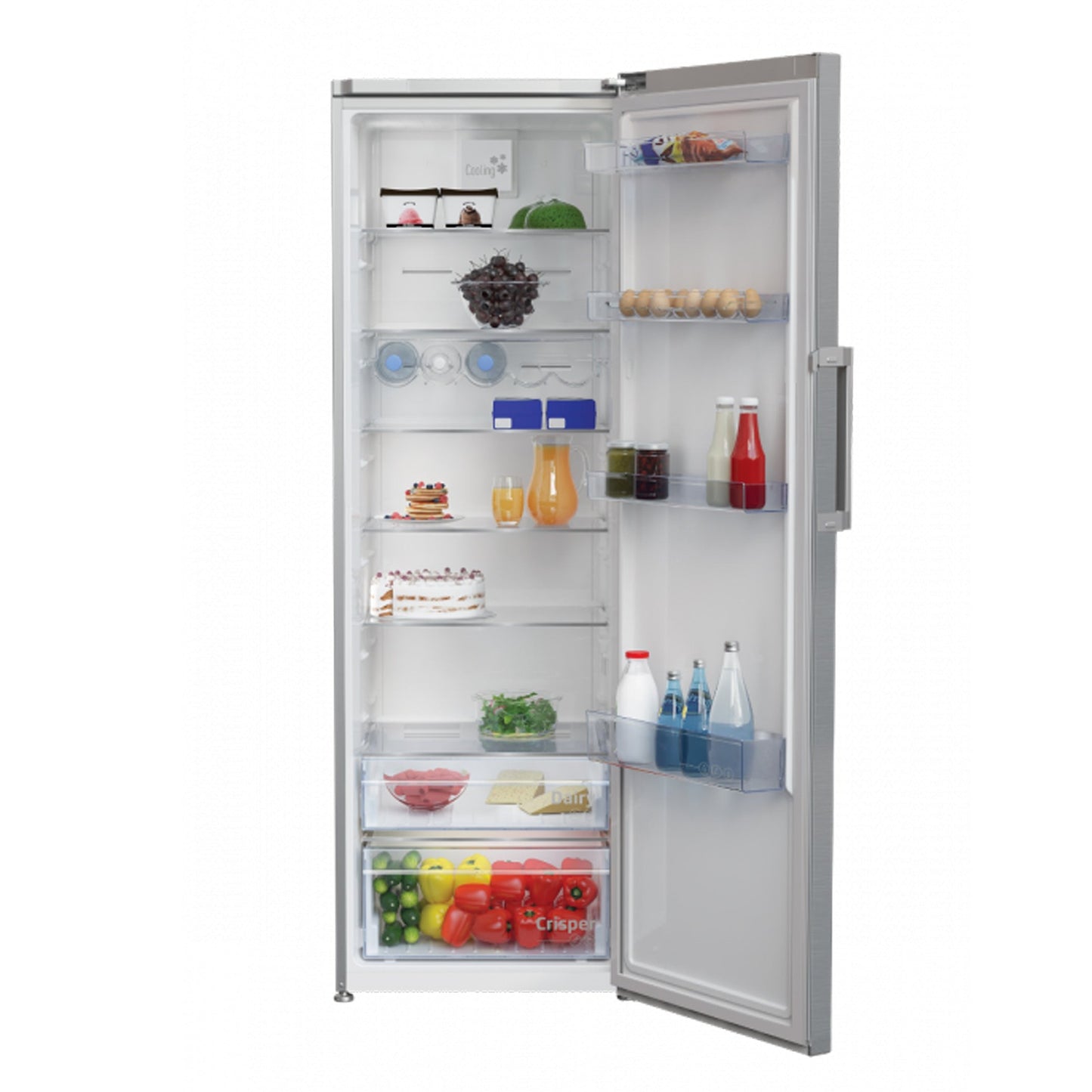 Defy 375Lt Upright Fridge - Stainless Steel DFD458