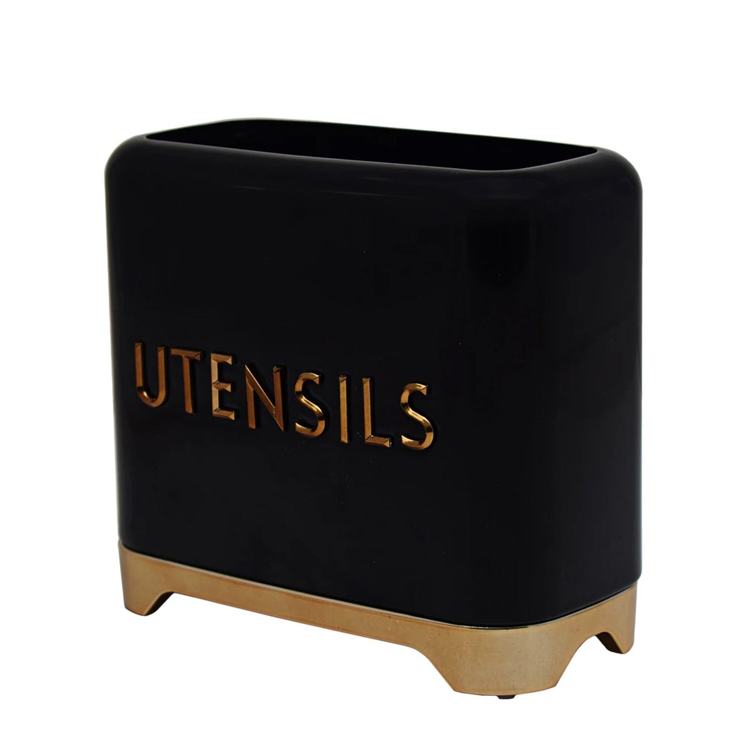 Retro Utensils Tin - Black & Rose Gold