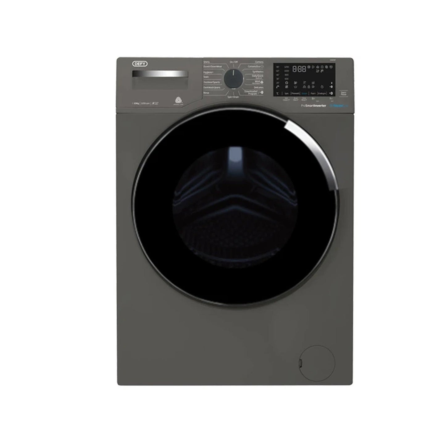 Defy 10KG Steamcure Front Loader Washing Machine Manhattan Grey DAW387