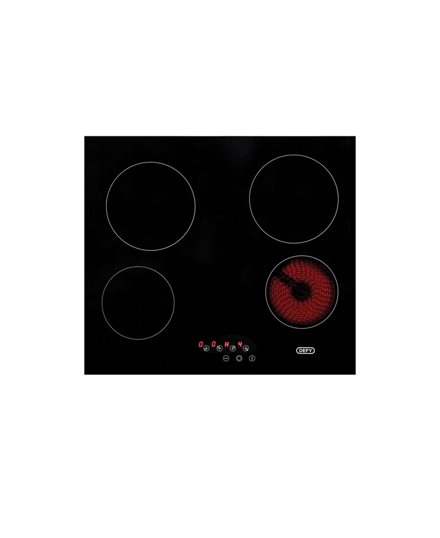 Defy 4 Plate Slimline Touch Control Ceramic Hob - Black