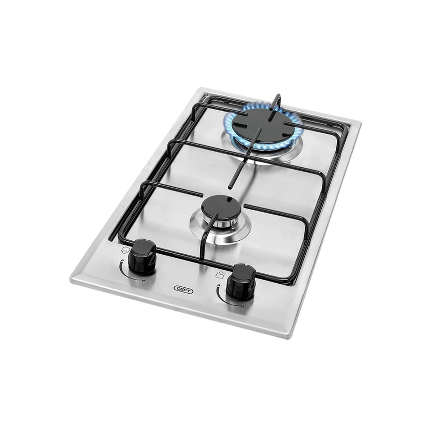Defy 2 Burner Gas Hob - Stainless Steel