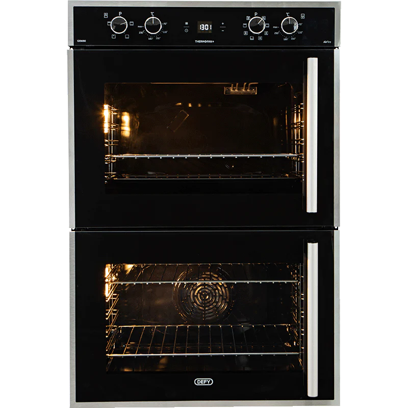 Defy Gemini Gourmet Multifunction Double Oven - Black