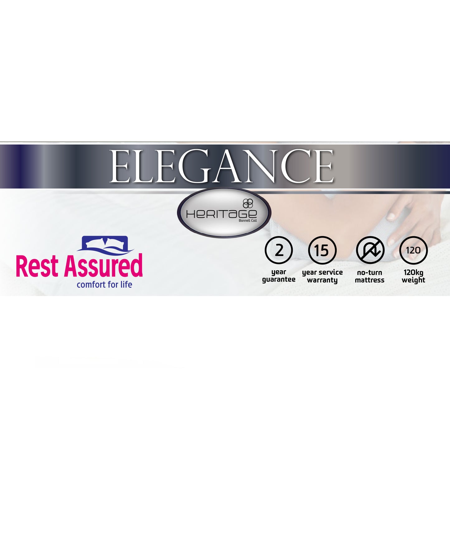 Rest Assured Elegance Double Mattress & MJ Base