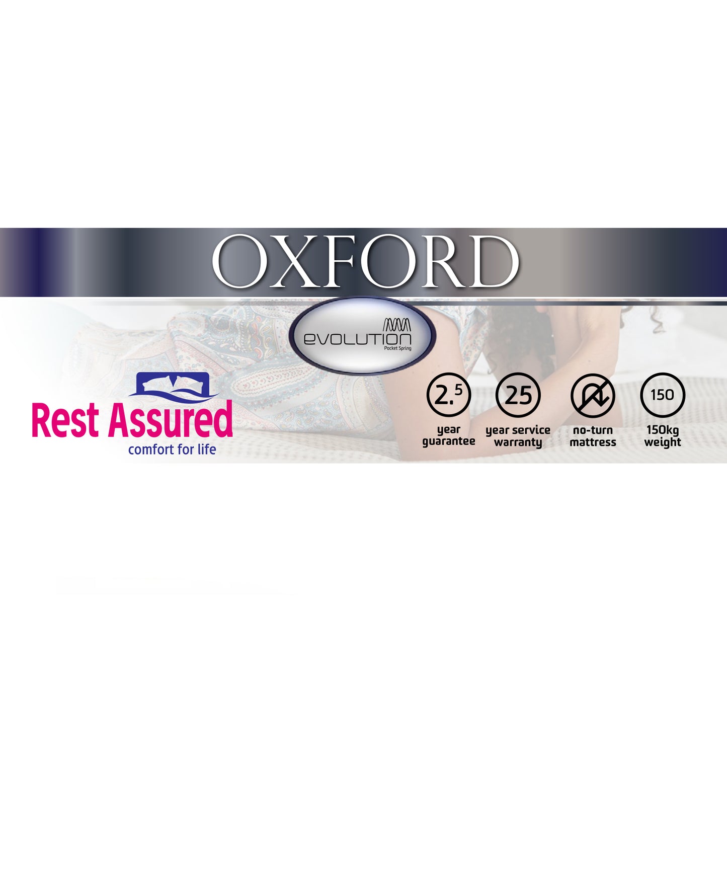 Rest assured Oxford King XL Mattress & MJ Base
