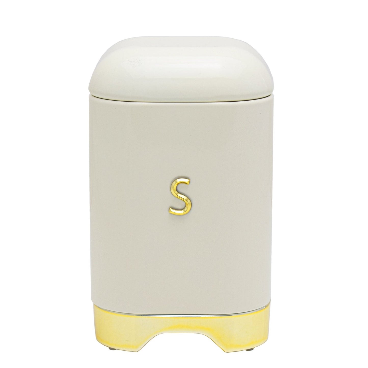 Retro Sugar Tin - Cream & Gold