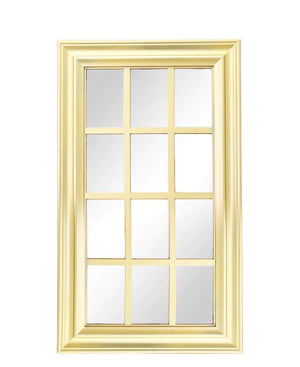Exotic Designs Window Frame Mirror - Gold