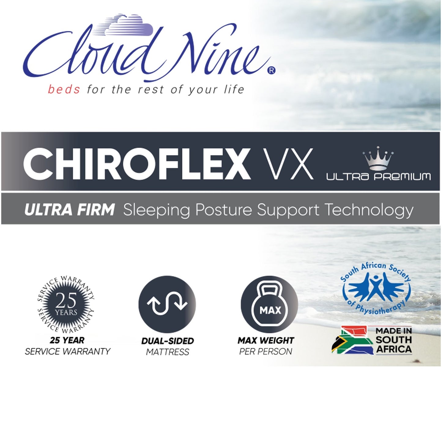 Cloud Nine Chiroflex VX Queen Bed