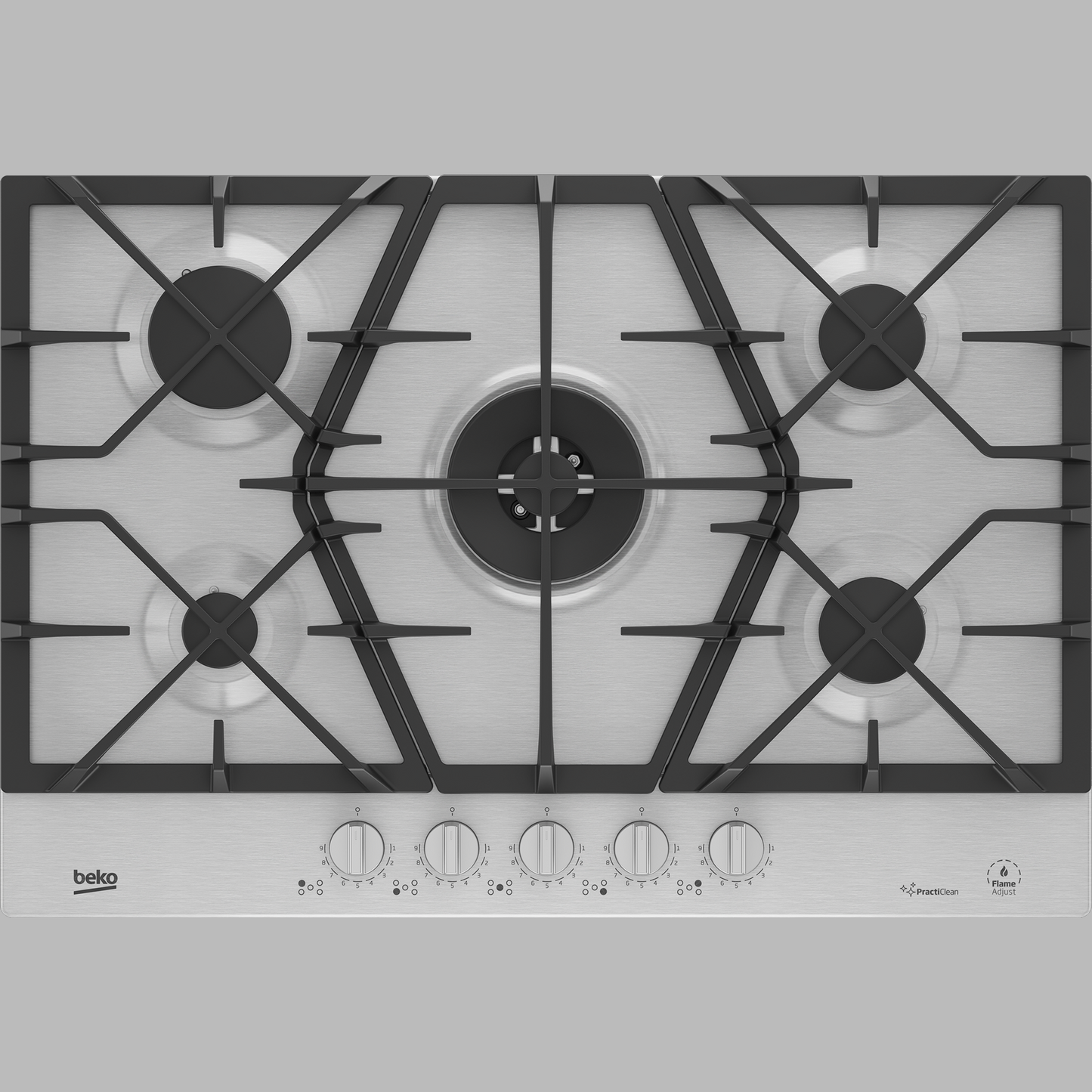 Beko 75cm Gas Hob Stainless Steel - Inox