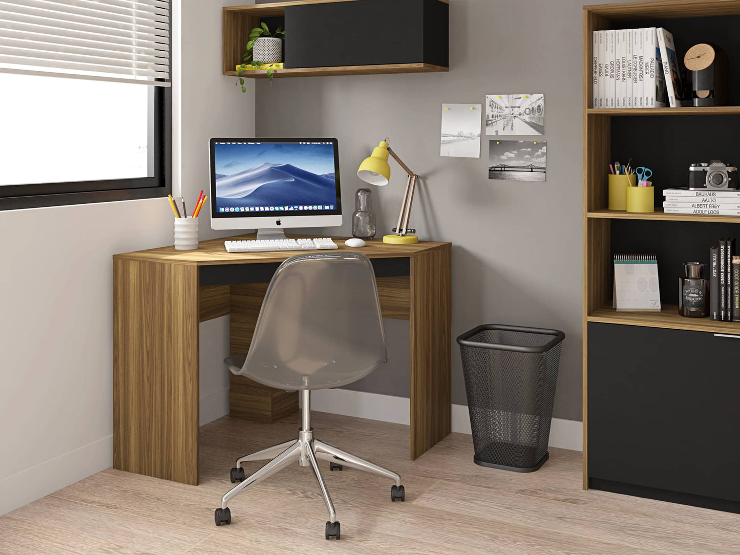 Recta Corner Desk – Black TX – Lamina Mel