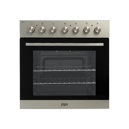 Univa ELEGANT BRUSHED METALLIC OVEN AND CERAN HOB U336CM