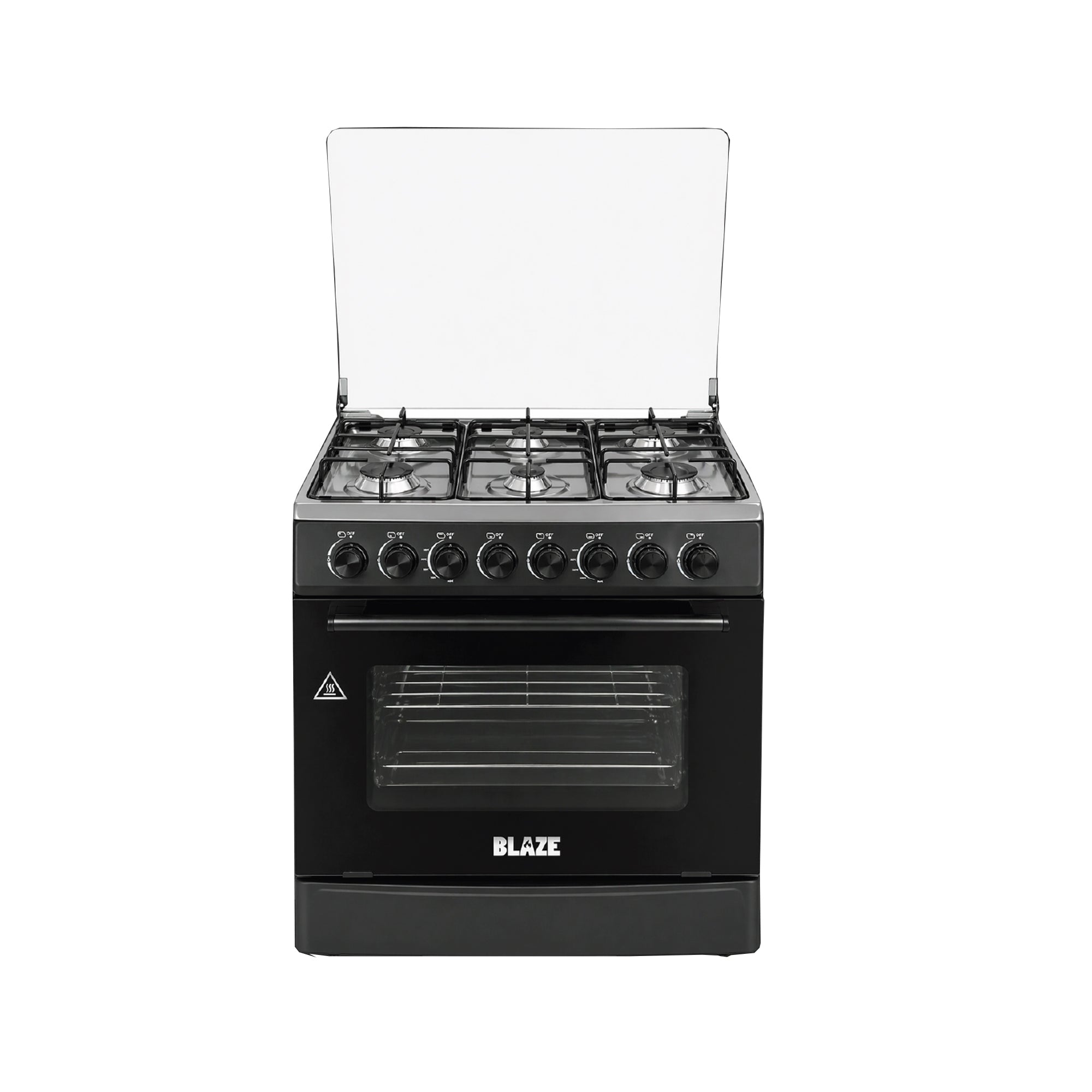 Blaze Outdoor 6 Burner Gas Stove with Gas Oven Black 03/GS-K76B