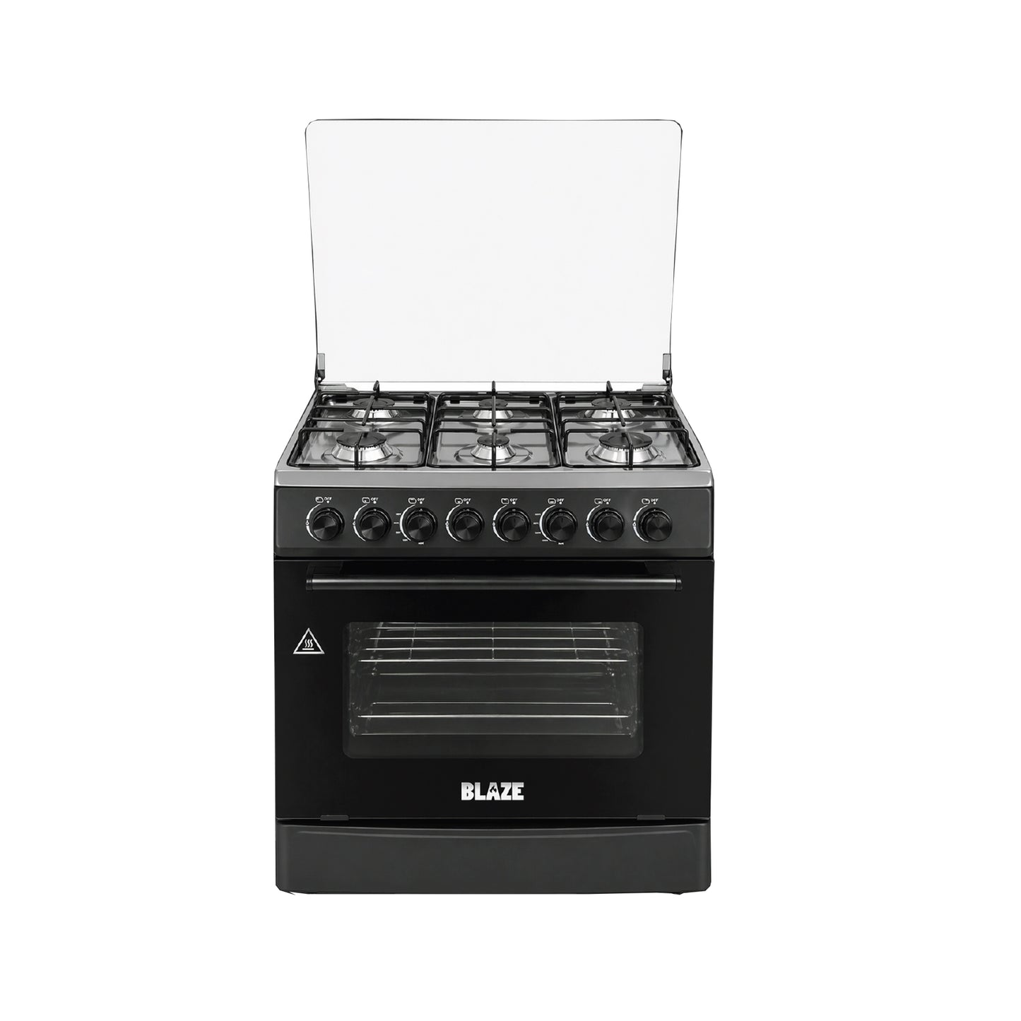 Blaze Outdoor 6 Burner Gas Stove with Gas Oven Black 03/GS-K76B