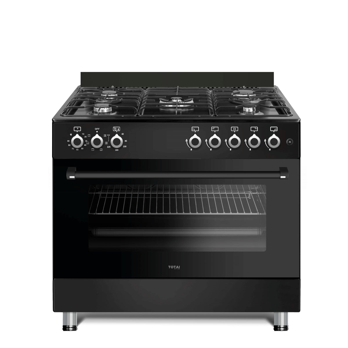 TOTAI STYLE 90CM 5 BURNER GAS COOKER WITH ELECTRIC MULTIFUNCTION OVEN - 03/T800EB