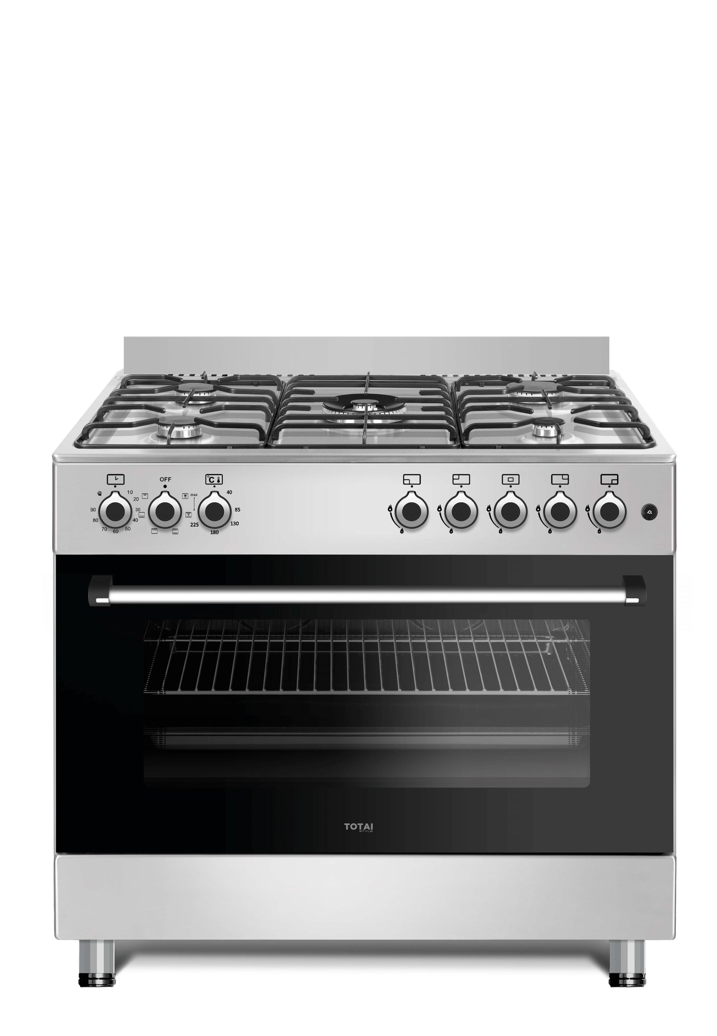 TOTAI STYLE 90CM 5 BURNER GAS STOVE WITH ELECTRIC OVEN - 03/T800E