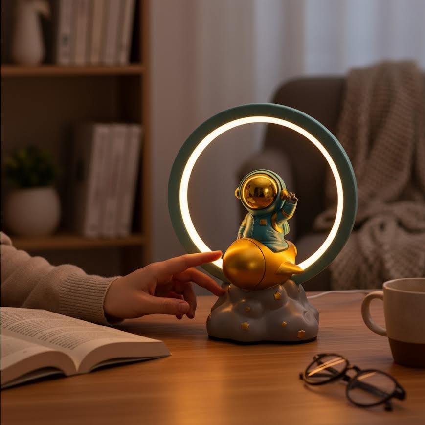Astronaut Desk Lamp - Blue