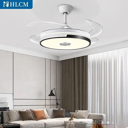 Multipurpose Retractable Ceiling Fan LED light with Bluetooth Speaker