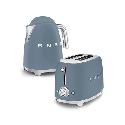 Smeg Kettle & Toaster Retro Matte Combo Storm Blue