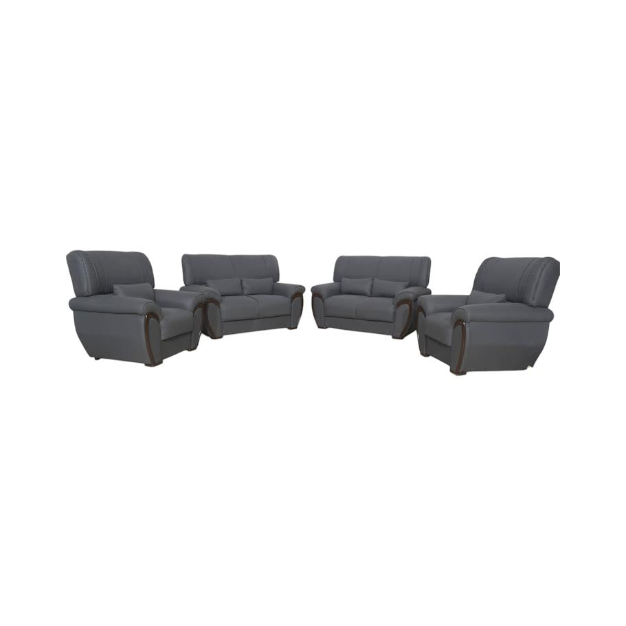 Evelyn 4 Piece Grey Velvet Lounge Suite