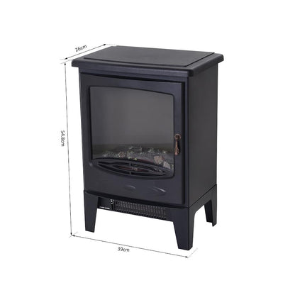 Condere 1800W Electric Fireplace Heater - Black