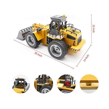 RC Bulldozer With Moving Arm Orange & Black