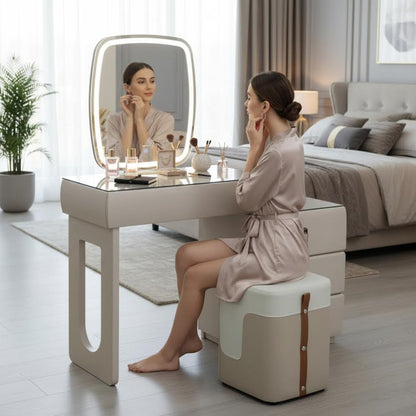 Dressing Table With Rectangle LED Mirror 9863