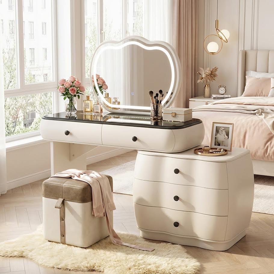Dresser Table  with Cloud Mirror  CA0712
