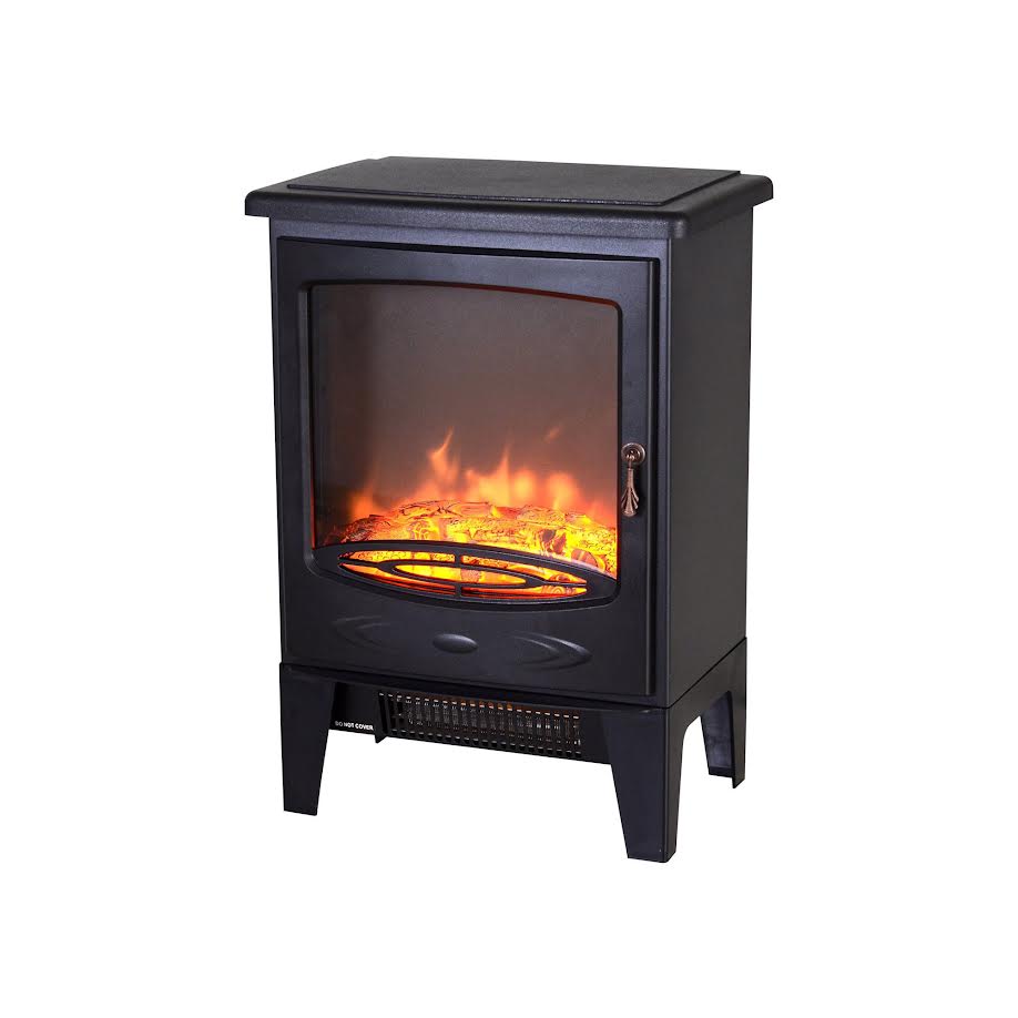 Condere 1800W Electric Fireplace Heater - Black