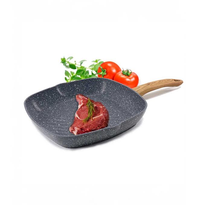 Leydi Natura 28cm Granite Square Grill Pan Grey
