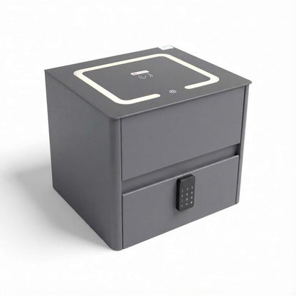 Glass Top Nightstand with Built in Safe 996