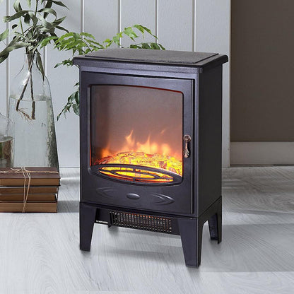 Condere 1800W Electric Fireplace Heater - Black