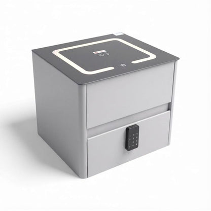 Glass Top Nightstand with Built in Safe 996