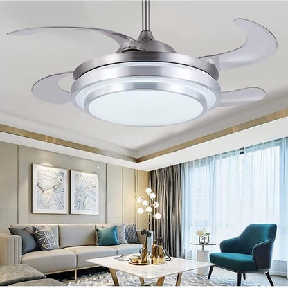 Retractable Ceiling Fan with LED Light  - Medium