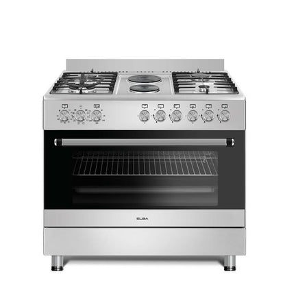 Elba Essential 90cm 4 Burner Gas/Electric Stove & Oven - Stainless Steel + Tool Set