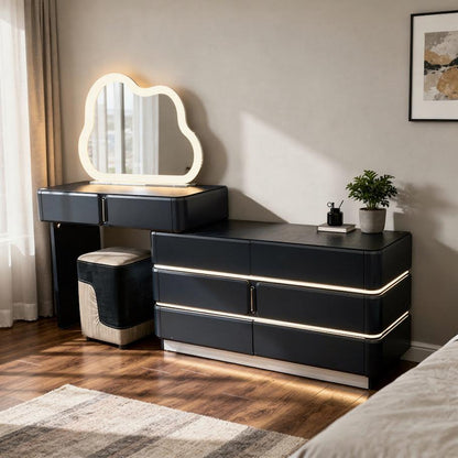 Dresser With Cloud Mirror Black  CA0718