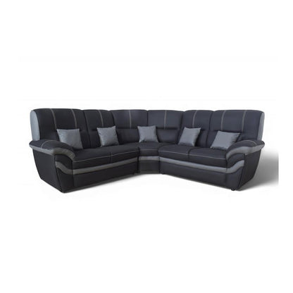 Milano 3 Piece Corner Lounge Suite Black