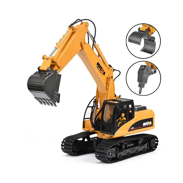 Remote Control Excavator Orange & Black