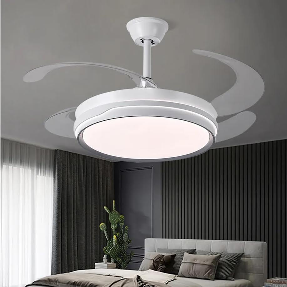 Retractable Ceiling Fan with LED Light  - Large