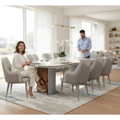 Aura 9 Piece Dining Room Suite Grey