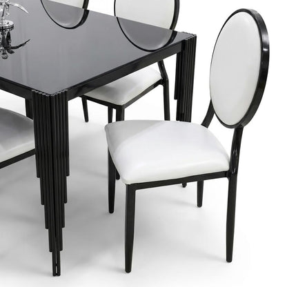 BF 7 Piece Dining Room Suite Black T-14-4
