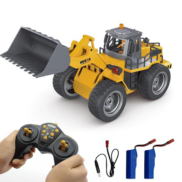RC Bulldozer With Moving Arm Orange & Black