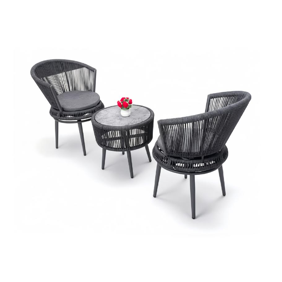 Spoked 3 Piece Table & Chairs