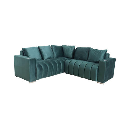 Lisbon 5 Division Corner Couch - Green