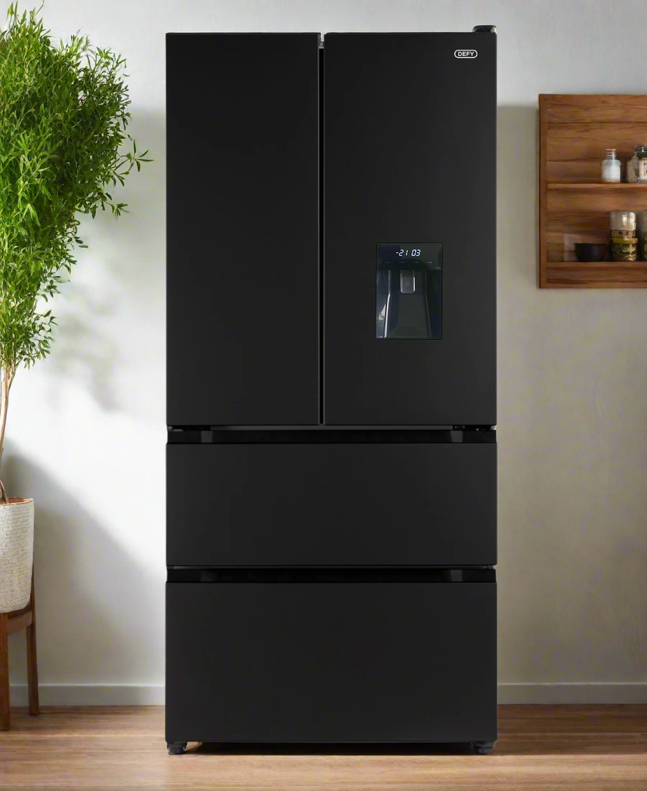 Defy 492L Onyx French Door Fridge Freezer - Black